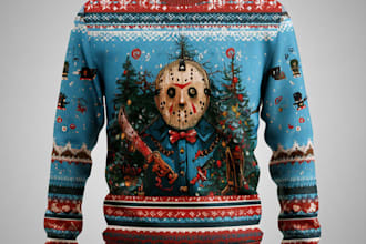 design ugly christmas sweater and sweatshirt