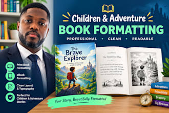 format childrens books and adventure stories for print and ebook