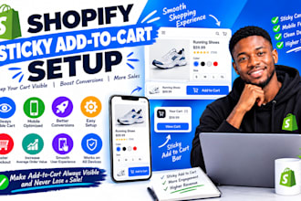 add sticky add to cart button on shopify product page without app