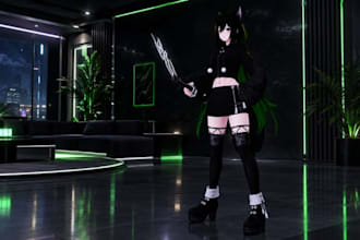 create custom vrchat furry avatars, anime characters, and 3d models