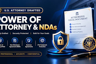draft a legal power of attorney or real estate non disclosure agreement