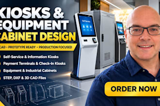 design your kiosk or equipment cabinet with production ready sheet metal cad