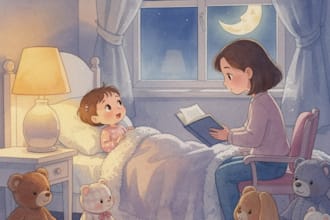 create a watercolor illustration for your bedtime story book