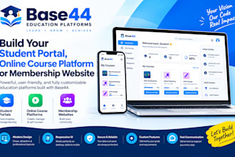 base44 student portal, online course platform membership
