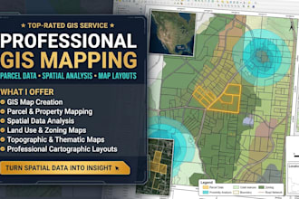 do gis mapping, urban planning and land parcel mapping using arcmap