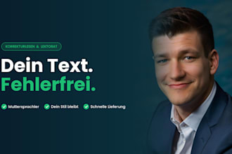 proofread your german text for errors and edit it