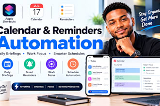create apple shortcuts calendar reminders daily briefings work focus schedule