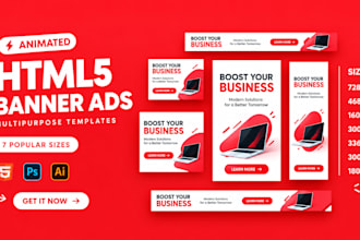 design animated HTML5 banner ads for google display