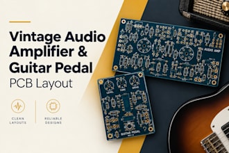 design vintage audio amplifier and guitar pedal pcb layouts