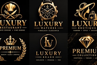 design a professional luxury restaurant, watch, boutique, premium logo