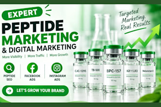 do peptide marketing, peptide ads facebook ads instagram ads peptide SEO