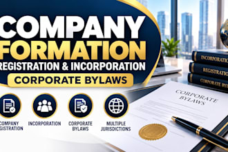 provide company formation, company registration, incorporation, corporate bylaws