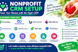 setup nonprofit CRM funraise assoconnect betterunite bonterra everyaction