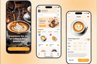 develop milk delivery app, coffee shop, cafe tea app, coffee website