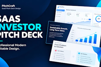 design an investor pitch deck for your saas startup