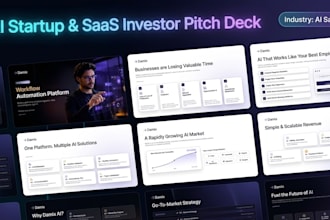 create ai startup deck, saas and technology investor pitch decks in powerpoint