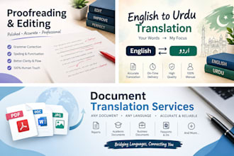 translate and proofread articles, documents, and websites