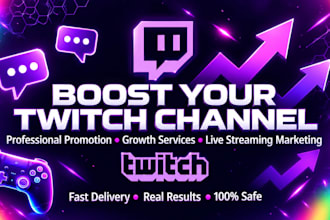 do twitch livestream promotion, kick and youtube livestream promotion