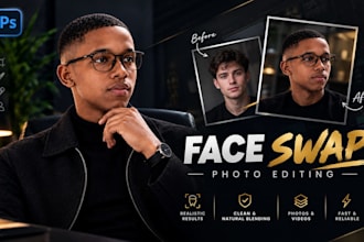 realistic face swap, add person and photo manipulation