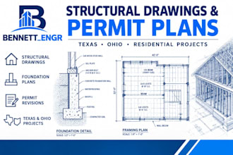 do civil structural plan, foundation plans for texas and ohio stamp review