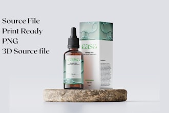 design cbd, hemp, essential oil bottle labels packaging