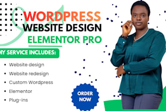 redesign, design wordpress, rebuild, wordpress with elementor pro