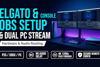 design and setup custom obs overlays, alerts, and screens