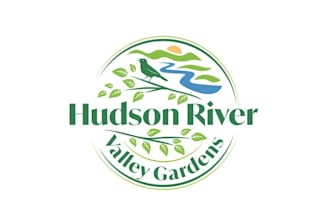 do river valley gardens logo organic nature filled mountains