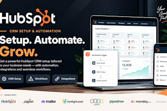 do hubspot CRM setup, ghl automation, workflow and integrations