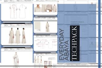 design abayas and modest wear with fashion tech packs