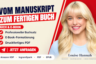 ubernehme ihr buch publishing und ebook formatierung fur amazon KDP