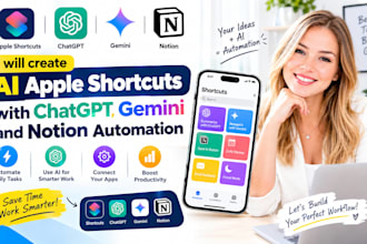 create ai apple shortcuts with chatgpt gemini and notion automation
