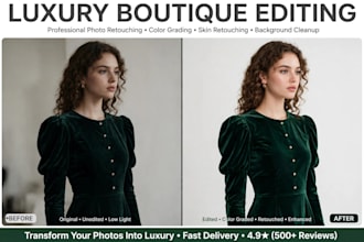 transform boutique photos into bright luxury
