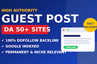 publish a permanent dofollow guest post on da 50 blog