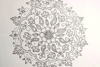 create hand embroidery designs, floral patterns and mandala art