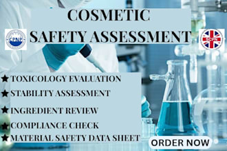review cosmetic product safety, safety data sheets and labels