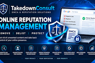 remove negative link, mugshots, court case , personal infos, unwante from google
