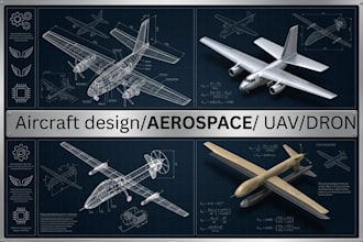 3d cad design aircraft drone uav fpv vtol rc helicopter aerospace part