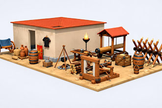 create custom roblox low poly 3d game assets game ready