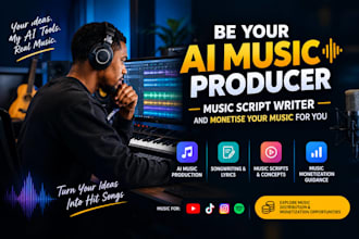 be your ai music producer, music script writer and monetise your music for you