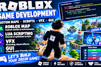 roblox game development roblox map lua scripting roblox vfx gui roblox scripting