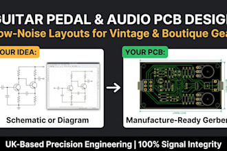 design vintage audio amplifier and guitar pedal pcb layouts