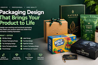 design gift box product toy game packaging pouch design label tuck rigid box