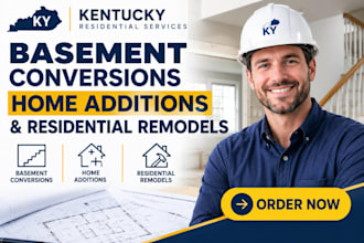 deliver residential basement conversions home additions in ky nc USA permit plan