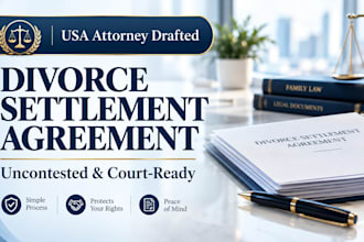draft your uncontested divorce settlement and separation agreement