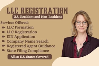 do US llc registration, llc formation, and ein for US and non US residents
