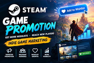 market steam games promotion, indie game marketing for steam wishlist promotion