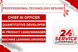 write a professional ai, tech, and machine learning resume