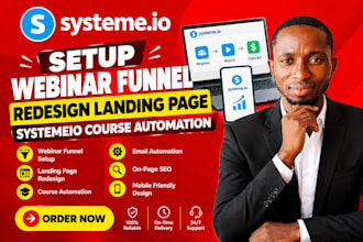 setup systemeio webinar funnel redesign landing page systemeio course automation