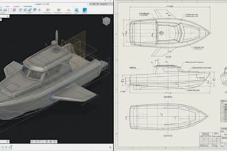 design 3d cad boat hull models and marine blueprints for DIY builders